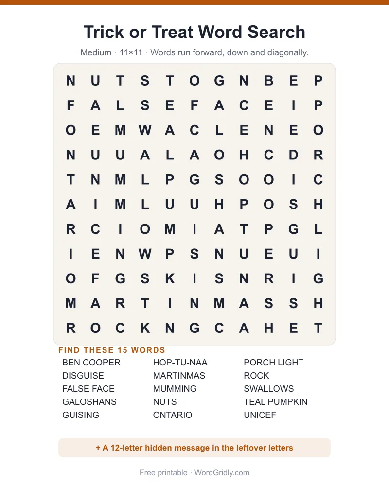Candy Prinouts 20 Halloween Word Search Puzzles (Free PDF Printables)